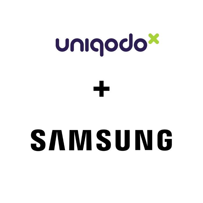 Uniqodo and Samsung logos