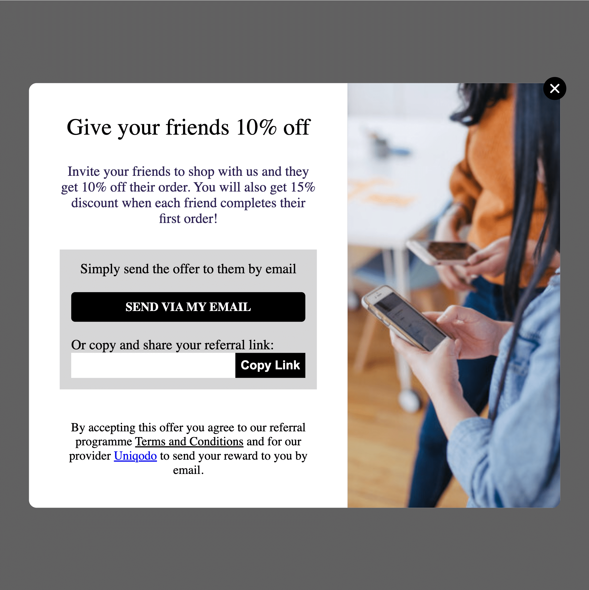 Referral-overlay